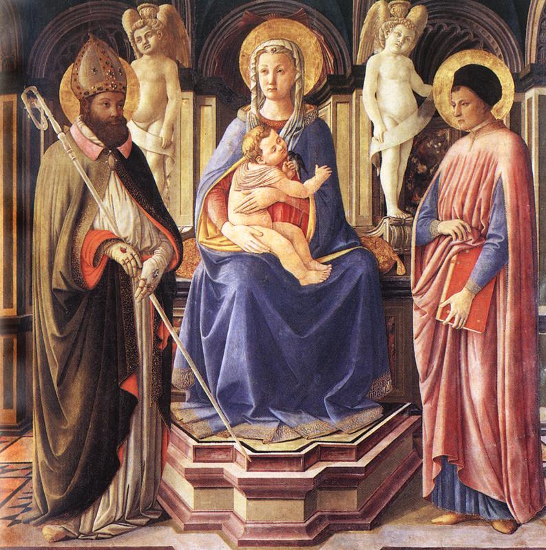 Master of The Castello Nativity Madonna and Sts Clement and Just oil painting picture